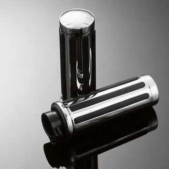 Gripy 25mm Highway Hawk LEGEND s uchycením lanek, chrom/černá (2ks)