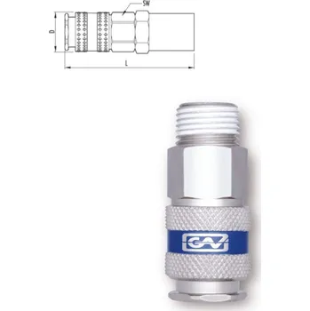 Příslušenství ke kompresoru GAV BEZPEČNOSTNÍ RYCHLOSPOJKA MAGNUM 4000 STL.VZDUCH 13x23mm