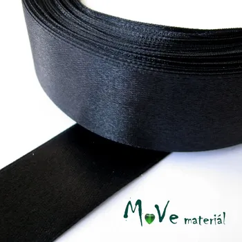 Stuha Stuha atlasová jednolící 25mm, 1m, černá