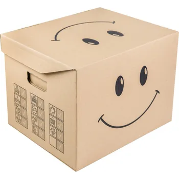 Obalový materiál 5 ks - Archivační a úložná krabice 390x322x297 Smajlík