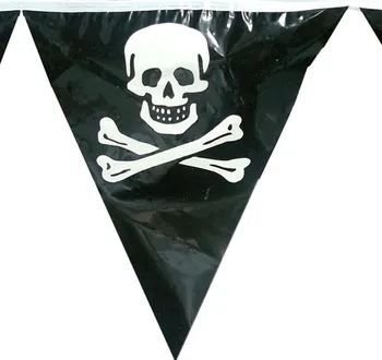 Vlajka Fostex Garments Vlaječky Pirát řetěz praporků 6 m