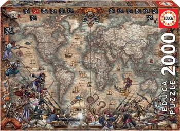 Puzzle Educa Pirátská mapa 2000 dílků