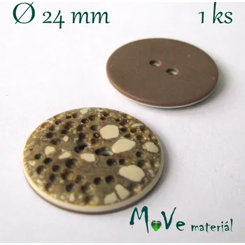 Knoflík Knoflík ozdobný dvoudírkový 24mm/1ks