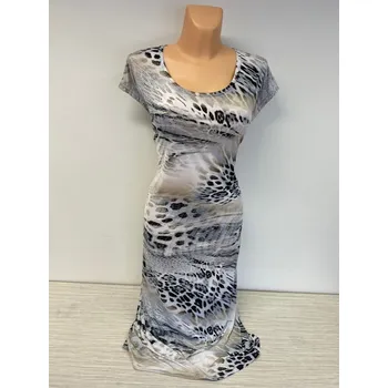 Dámské šaty Světlé šaty dlouhé i krátké XENILA, Barva Tygr, Velikost XXXL 54, Materiál 98% Polyester 2% Lycra