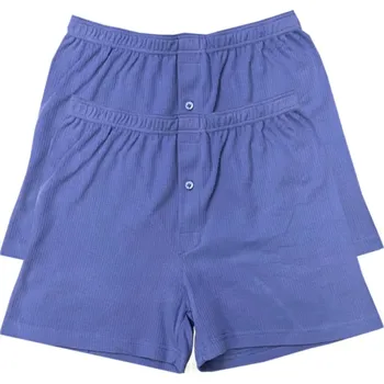 Pánské spodní prádlo Lodan Pánské bavlněné žerzejové boxerky lordan - 2pack Barva: Tyrkysová, Velikost: XXL