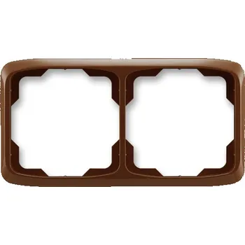 vypínač ABB 3901A-B20 H Tango® Rámeček pro elektroinstalační přístroje, dvojnásobný vodorovný, hnědá