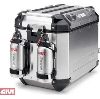 Zavazadlo na motocykl E 162 nerezový držák termolahve STF 500S na hliníkový kufr GIVI Outback OBK a TRK