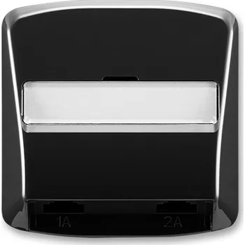 Stavebniny ABB 5013A-A00215 N Tango® Kryt zásuvky telefonní s 2 otvory, černá