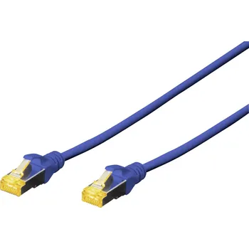 Datový kabel Digitus DK-1644-A-020/B RJ45 síťové kabely, propojovací kabely CAT 6A S/FTP 2.00 m modrá bez halogenů, kroucené páry , s ochranou, samozhášecí 1 ks
