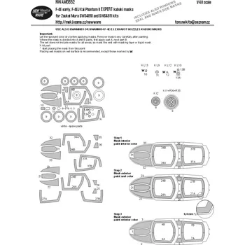 Plastikový model 1/48 Mask F-4E early, F-4EJ Kai Phant. II EXPERT