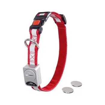 Obojek pro psa Karlie-Flamingo LED světelný obojek nylon červený obvod 30-45cm x 15mm