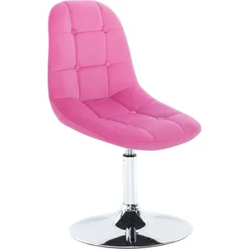 LuxuryForm DESIGN Kosmetická židle SAMSON VELUR na stříbrném talíři - růžová