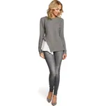 M333 Asymetrická vrstvená halenka - šedá EU M