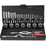 Závitníky a závitová očka Extol 29302, sada 32ks, M3-M4-M5-M6-M8-M10-M12