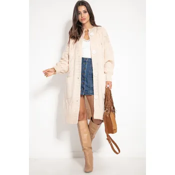 Dámský svetr Glara Dámský dlouhý zapínací svetr 579955