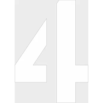 Barva ve spreji ŠABLONY plast čísla - 4 plast 0,5 mm výška znaku 200 mm