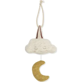Hračka pro nejmenší Konges Slojd Konges Sløjd Závěsná hračka s hracím strojkem Moon & Star