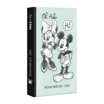 Diář Školní diář 2021/22 Disney Mickey, Minnie - retro