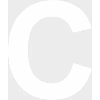 Barva ve spreji ŠABLONY plast písmena - C plast 0,5 mm výška znaku 400 mm