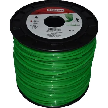 Žací struna Oregon Zelená hvězda, 3,0 mm x 212 m (69-461V) (Žací lanko Oregon Green 69-461V na pravidelné sečení nízké trávy. Struna Oregon je vhodná pro naprostou většinu vyžínačů, křovinořezů, a strunových sekaček.)