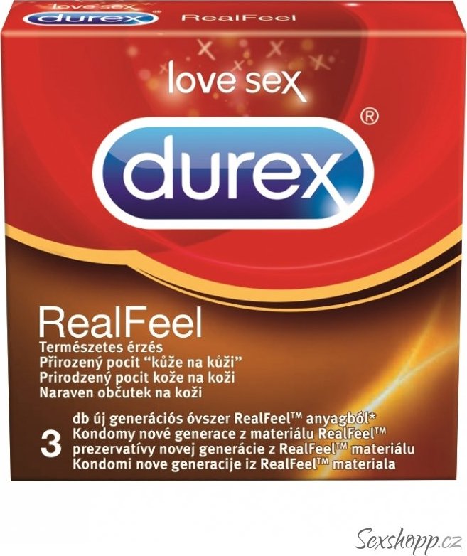 Kondomy bez latexu Durex Sensual, 3 ks