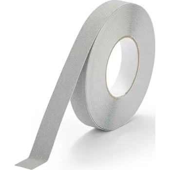 Výstražná páska Šedá korundová protiskluzová páska FLOMA Standard - délka 18,3 m, šířka 2,5 cm, tloušťka 0,7 mm