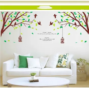 Samolepící dekorace Živá Zeď Samolepka na zeď Zrcadlový strom300 x 120 cm