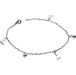 Náramek na nohu se stopičkami a kuličkami