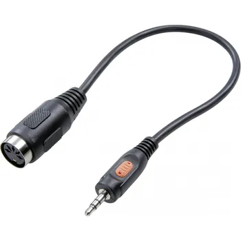 Redukce SpeaKa Professional SP-7869840 konektor DIN / jack audio adaptér [1x jack zástrčka 3,5 mm - 1x diodová zásuvka 5pólová (DIN)] černá