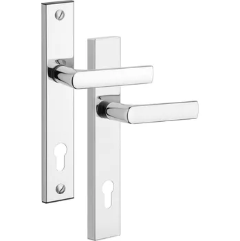 Dveřní kování Bezpečnostní kování ROSTEX 807/72, klika/klika, lesklý chrom