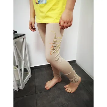 Dívčí kalhoty Maja Dívčí legínové kalhoty 21667 béžové Rozměr: 140