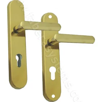 Dveřní kování Bezpečnostní kování ROSTEX 807/72/O, oblé, klika/klika, titan