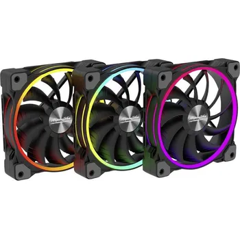 PC ventilátor Alpenföhn 3x Wing Boost 3 ARGB PC větrák s krytem černá, RGB (š x v x h) 120 x 120 x 25 mm včetně LED osvětlení