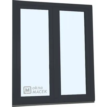 Vchodové dveře Plastové balkonové dveře - KNIPPING 70 AD, 1500x2000 mm, O+OS klapačka, antracit Otevírání: pravé, Barva, imitace: antracit/bílá (jednostranně), Provedení: jednostranná klika + madýlko + PVC rám + příslušenství a montážní materiál zdarma