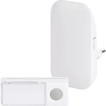 Domovní zvonek bezdrátový gong kompletní sada se jmenovkou Heidemann 70807 HX Brilliant 230 V