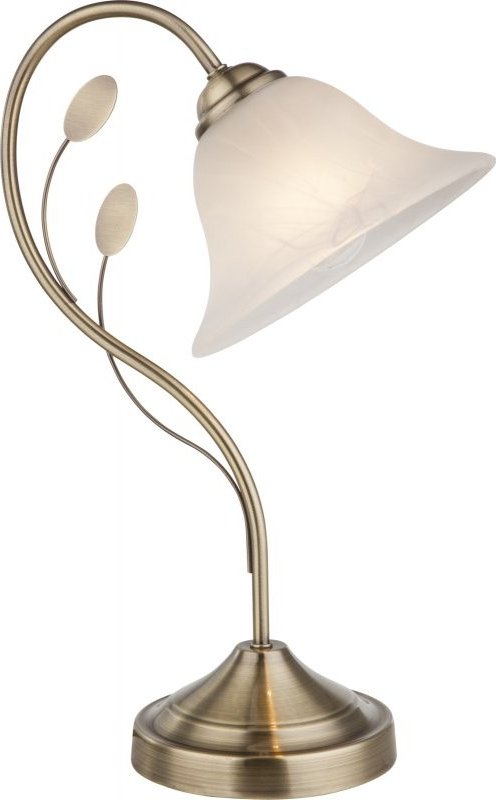Globo 69007-1T stolní lampa Posadas 1x60W | E27 - mosaz, bílá + K nákupu nad 3000 Kč dárek zdarma