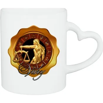 Hrnek srdce s potiskem Znamení zvěrokruhu VÁHY dárek