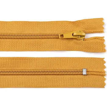 Spirálový zip No 5 délka 18 cm POL, barva 123 hořčicová