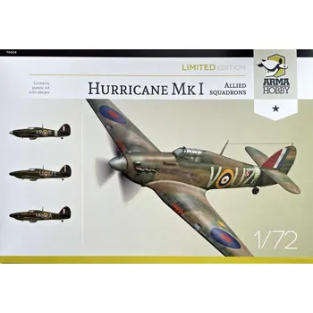 Plastikový model Arma Hobby 1/72 Hurricane Mk.I Allied Squadrons Limited Edit.