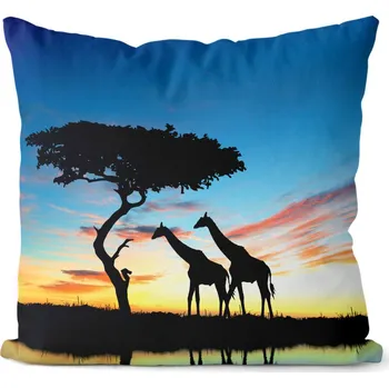 Dekorativní polštářek Polštář Noční safari (Velikost: 40 x 40 cm)