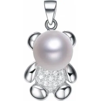 Přívěsek Stříbrný přívěsek medvídek s perlou
