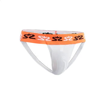 Suspenzor Salming E-Series Jock Strap White/Orange suspenzor vel. JR