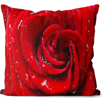 Dekorativní polštářek Polštář Růže 40x40 cm (Velikost: 40 x 40 cm)