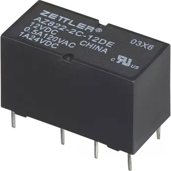 Cívka Zettler Electronics AZ822-2C-6DSE, 507429 relé do DPS, monostabilní, 1 cívka, 220 V/DC, 250 V/AC, 2 A, 1 ks