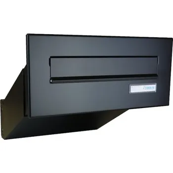 Poštovní schránka 1x poštovní schránka D-041 k zazdění do sloupku + čelní deska se jmenovkou ČD-1 - RAL 9005 MAT. - ČERNÁ
