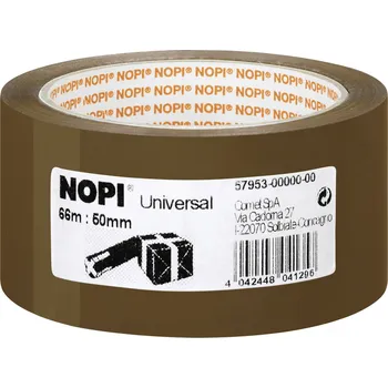 Izolační páska Nopi UNIVERSAL 57953-00000-00 balicí lepicí páska hnědá (d x š) 66 m x 50 mm 1 ks