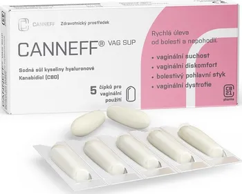 Lék na ženské potíže Canneff VAG SUP vaginální čípky 5 ks