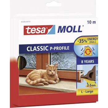 Izolační páska tesa P-PROFILE 05395-00101-00 těsnicí páska tesaMOLL® hnědá (d x š) 10 m x 9 mm 1 ks