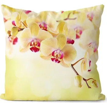 Dekorativní polštářek Polštář Orchidej 40x40 cm (Velikost: 40 x 40 cm)