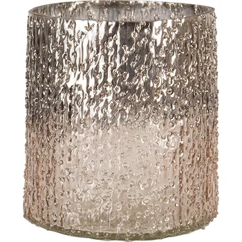 Svícen Skleněný svícen Goulden s vroubkovaným povrchem M - Ø 10*12 cm